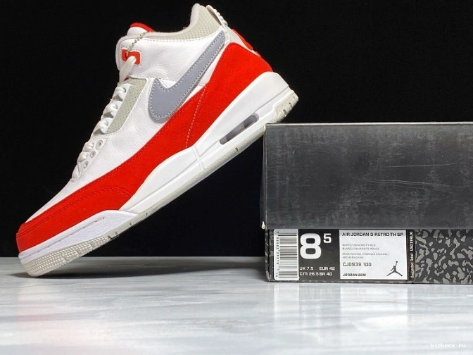 Cheap Retro White Jordan Red Tinker 3 University CJ0939-100 Air 0809